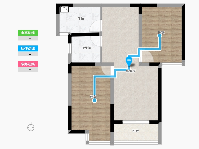 河南省-焦作市-城际花园-69.00-户型库-动静线