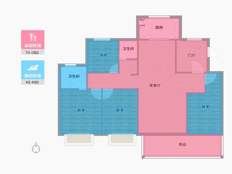 福建省-莆田市-中科·东庄城-107.99-户型库-动静分区