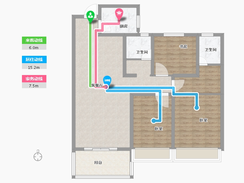 河南省-安阳市-昼锦锦泰苑-102.00-户型库-动静线