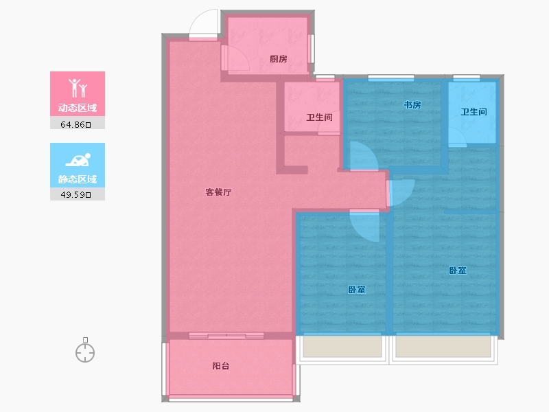 河南省-安阳市-昼锦锦泰苑-102.00-户型库-动静分区