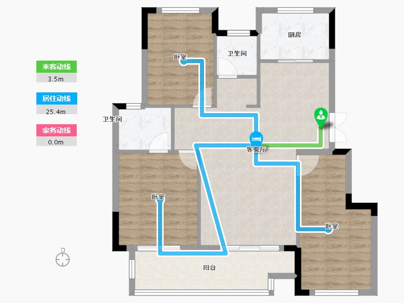 浙江省-舟山市-金丰和园-96.00-户型库-动静线