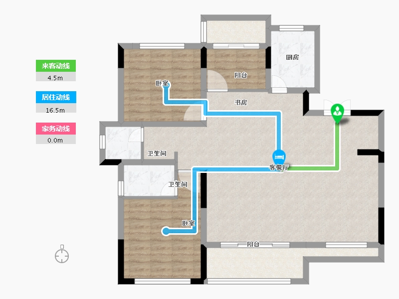 河南省-郑州市-东润银基望京-104.00-户型库-动静线