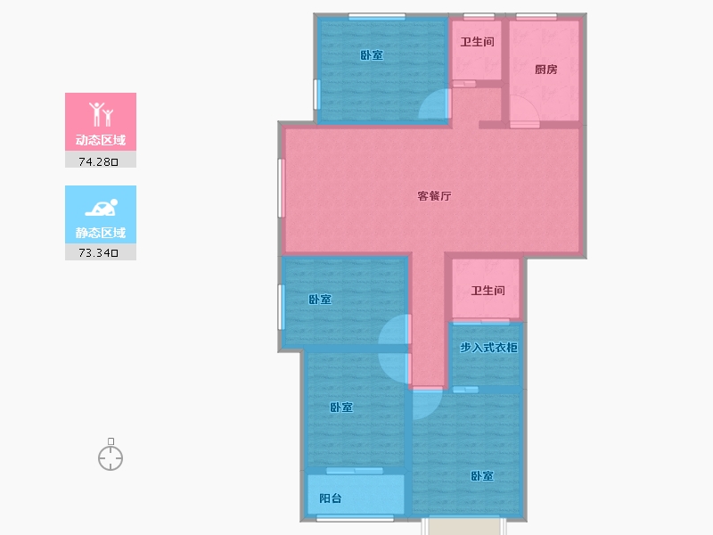 山东省-菏泽市-菏泽佳和广场-132.00-户型库-动静分区