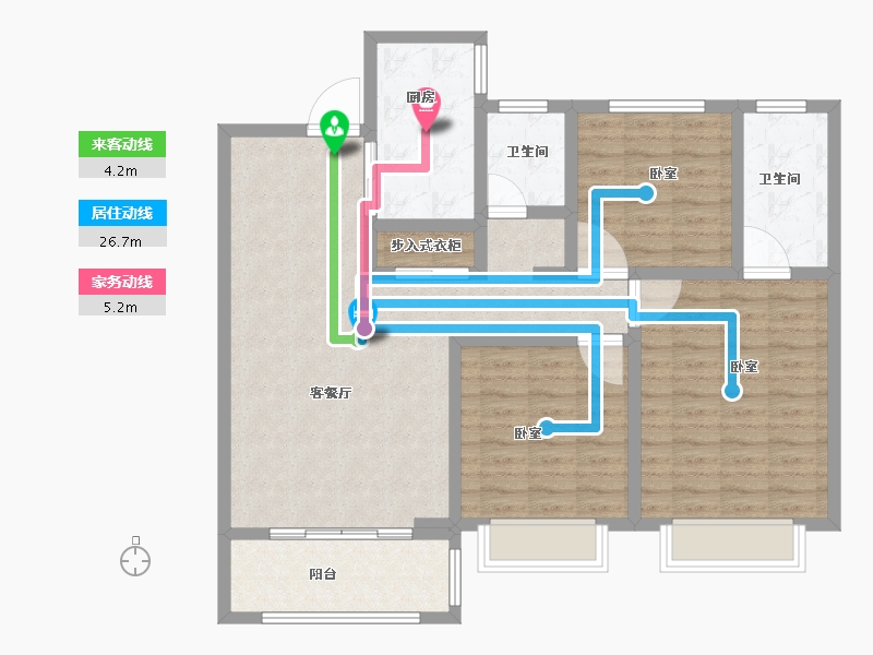 河南省-鹤壁市-中山花园-103.06-户型库-动静线