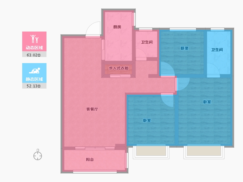 河南省-鹤壁市-中山花园-103.06-户型库-动静分区