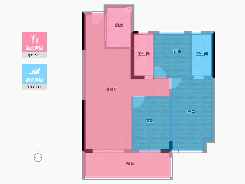 福建省-莆田市-保利云上-86.00-户型库-动静分区