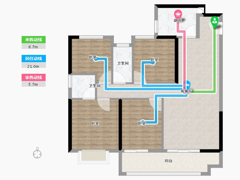 福建省-莆田市-联发世茂云图-106.01-户型库-动静线