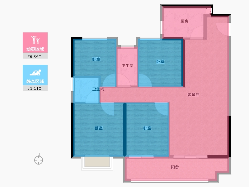 福建省-莆田市-联发世茂云图-106.01-户型库-动静分区