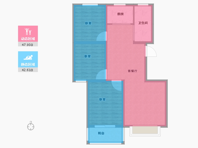 河南省-安阳市-内黄枣乡贵园-81.07-户型库-动静分区