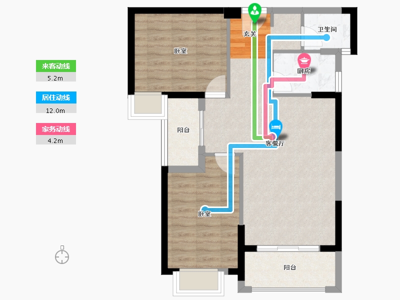 福建省-漳州市-中扬国际城-69.41-户型库-动静线