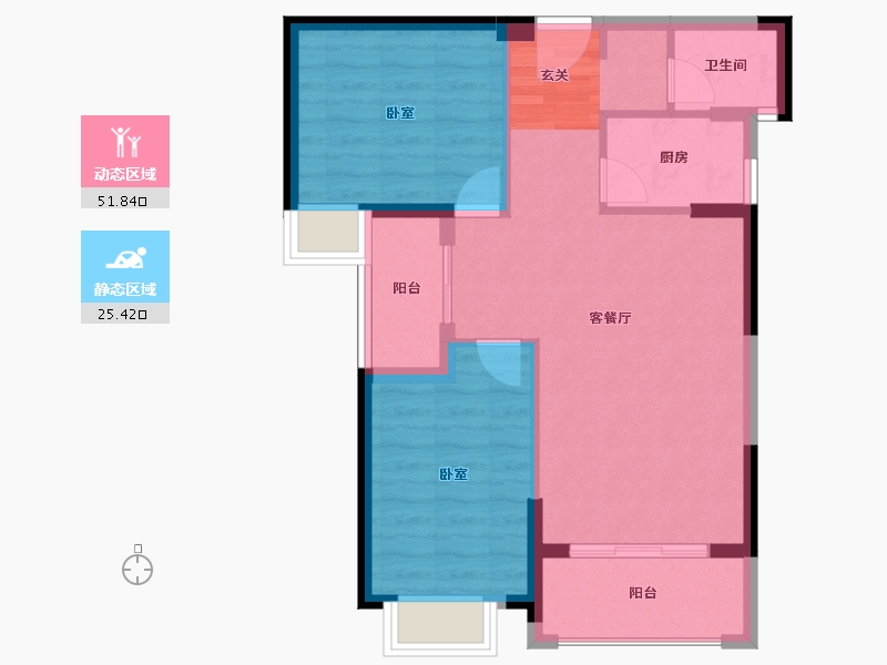 福建省-漳州市-中扬国际城-69.41-户型库-动静分区