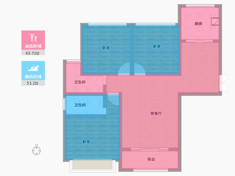 河南省-洛阳市-华芳怡景-102.00-户型库-动静分区