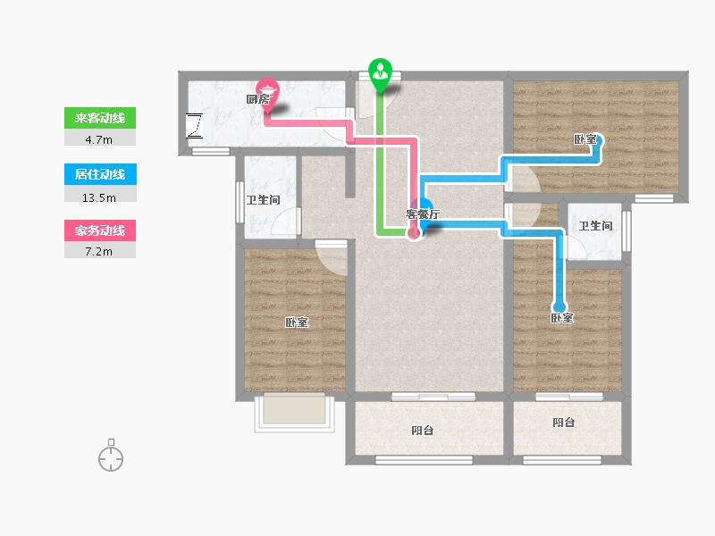 河南省-洛阳市-华芳怡景-100.00-户型库-动静线