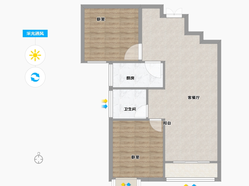 河南省-焦作市-东盛苑-74.34-户型库-采光通风