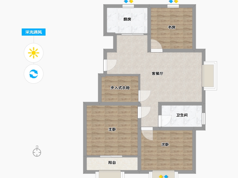 山东省-青岛市-霖源华府-80.00-户型库-采光通风