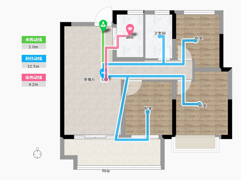 安徽省-合肥市-蓝光·林肯公园-79.99-户型库-动静线