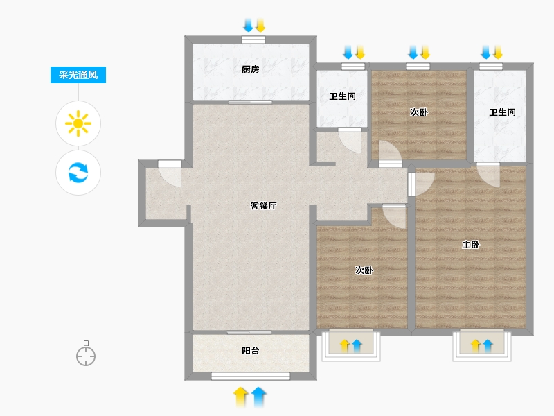 山东省-青岛市-中建锦绣天地-103.01-户型库-采光通风