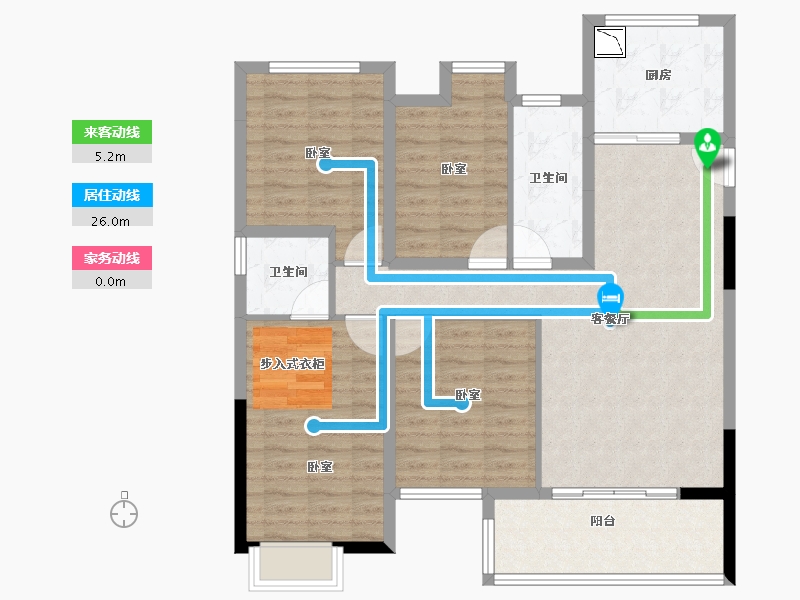 福建省-莆田市-玖玺·正荣府2期-103.00-户型库-动静线