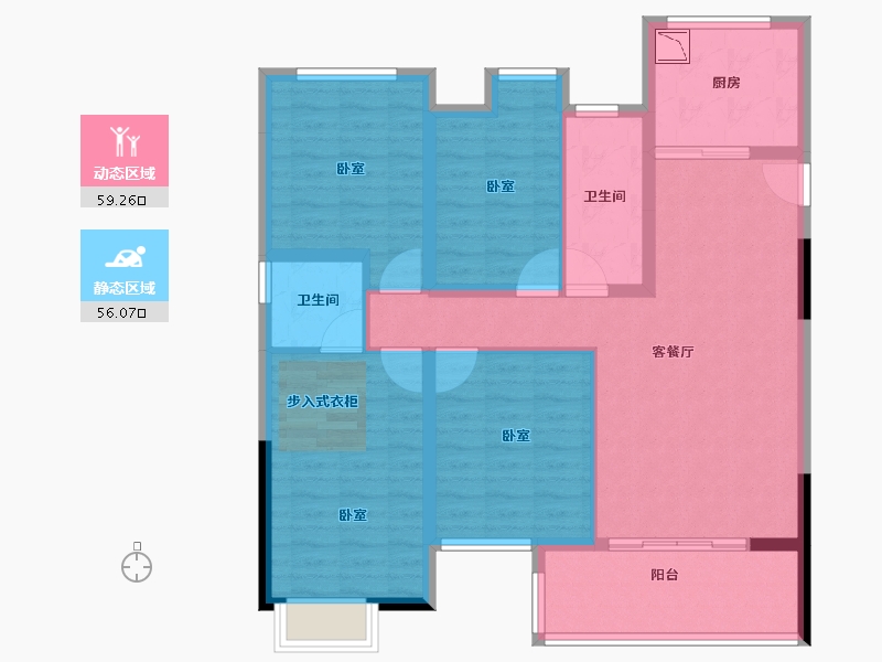 福建省-莆田市-玖玺·正荣府2期-103.00-户型库-动静分区