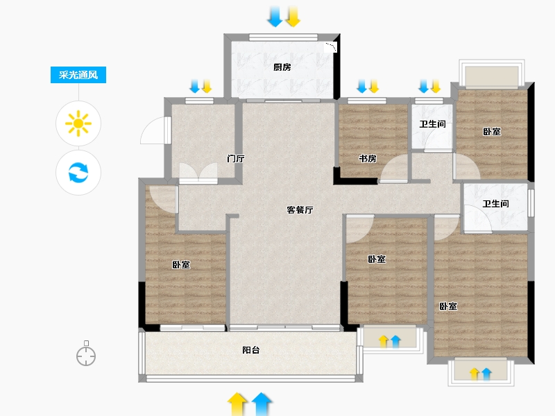 福建省-莆田市-中科·东庄城-133.99-户型库-采光通风