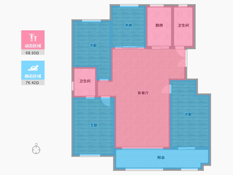 山东省-潍坊市-恒信·领峰-131.33-户型库-动静分区