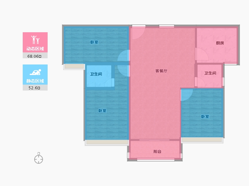 河南省-安阳市-新城国际三期-110.43-户型库-动静分区