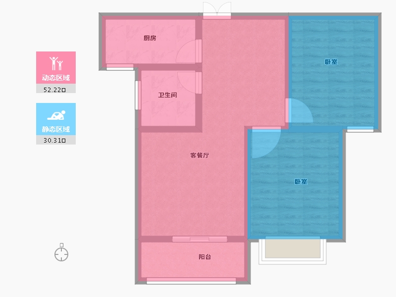 河南省-安阳市-丽景天成学府-73.50-户型库-动静分区