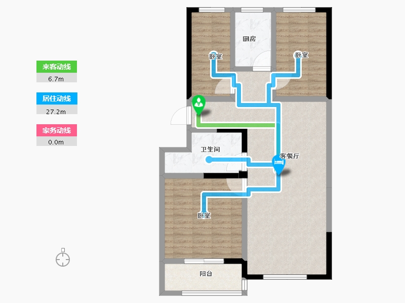 山东省-菏泽市-华堂居-95.00-户型库-动静线