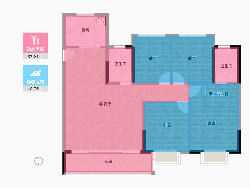 福建省-莆田市-玖玺·正荣府2期-104.00-户型库-动静分区