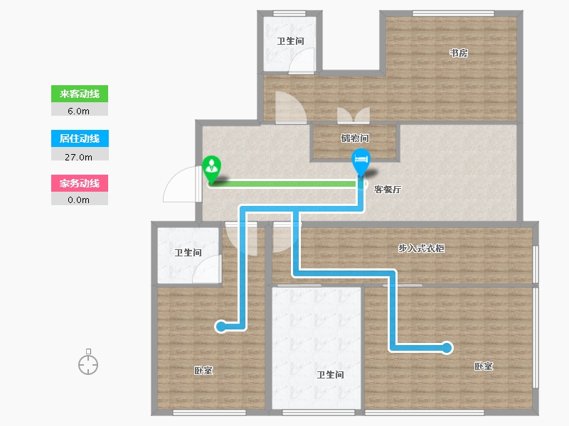 河南省-郑州市-建业新筑-190.94-户型库-动静线