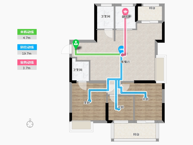 福建省-福州市-世茂福晟钱隆双玺-82.28-户型库-动静线