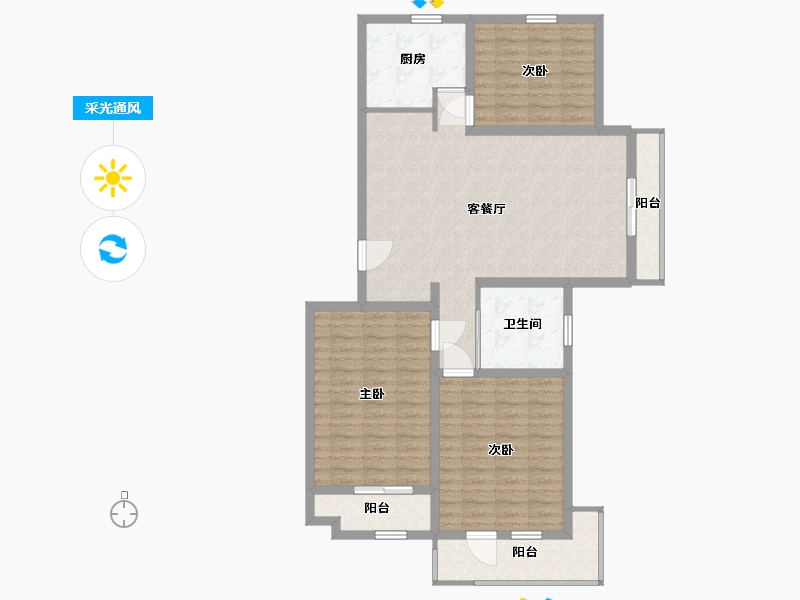 山东省-青岛市-中仁少海澜山-108.00-户型库-采光通风