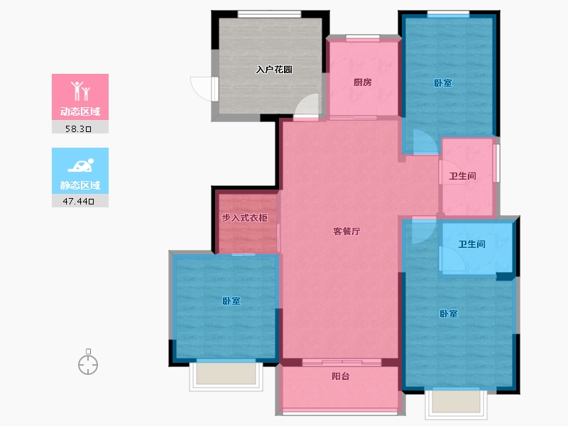 河南省-安阳市-林州柒号院-106.00-户型库-动静分区