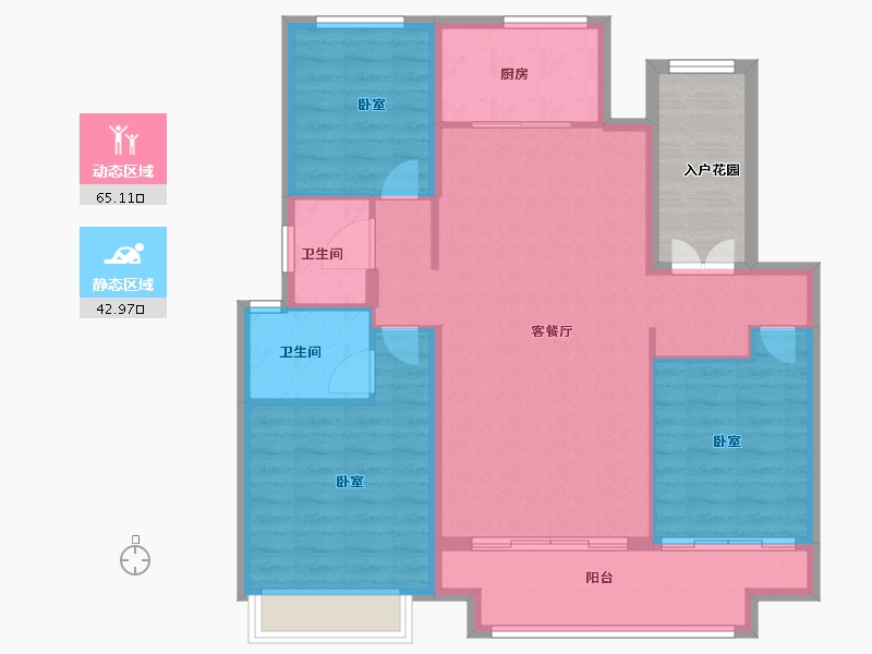 河南省-洛阳市-湖滨美院-104.66-户型库-动静分区