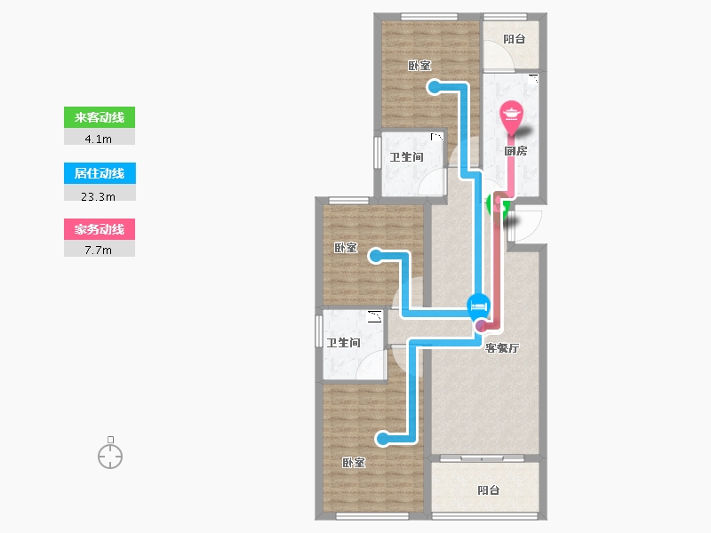 山东省-菏泽市-恒大绿洲-110.25-户型库-动静线