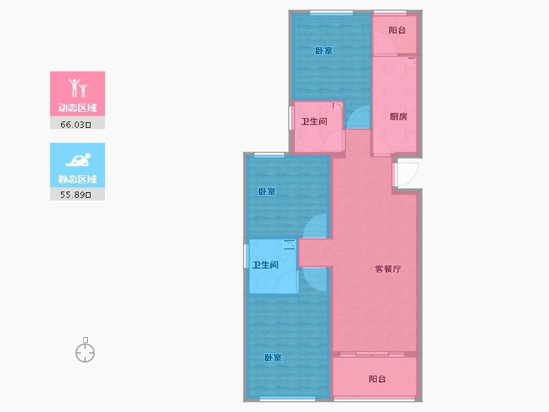 山东省-菏泽市-恒大绿洲-110.25-户型库-动静分区