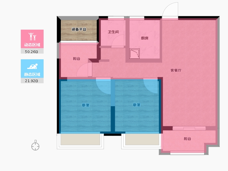 安徽省-合肥市-宝能城-65.92-户型库-动静分区