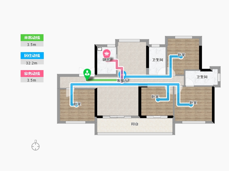 福建省-莆田市-皇庭美域·丹郡-103.00-户型库-动静线