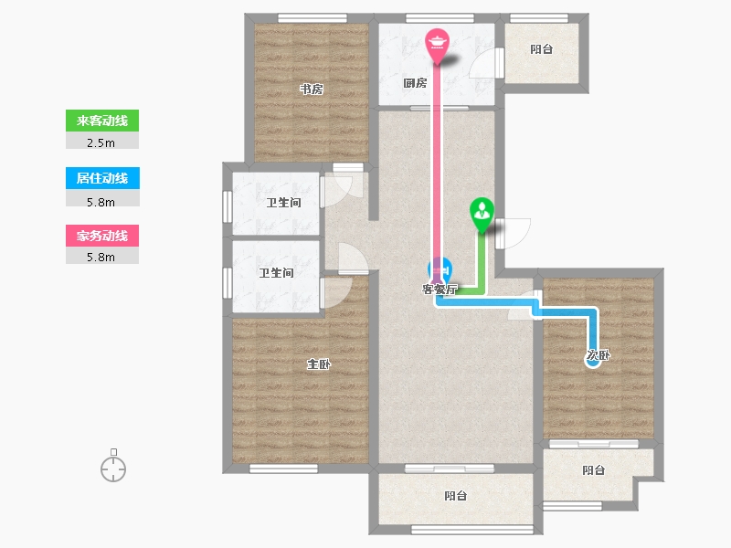 山东省-潍坊市-中房幸福名都-109.00-户型库-动静线