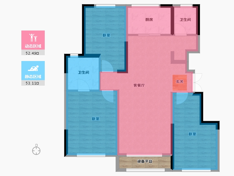 山东省-烟台市-金象泰吉祥家园-98.00-户型库-动静分区