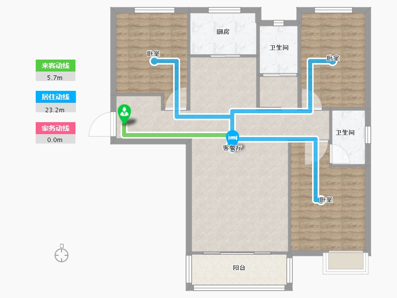 河南省-安阳市-中茂玖悦府-104.46-户型库-动静线