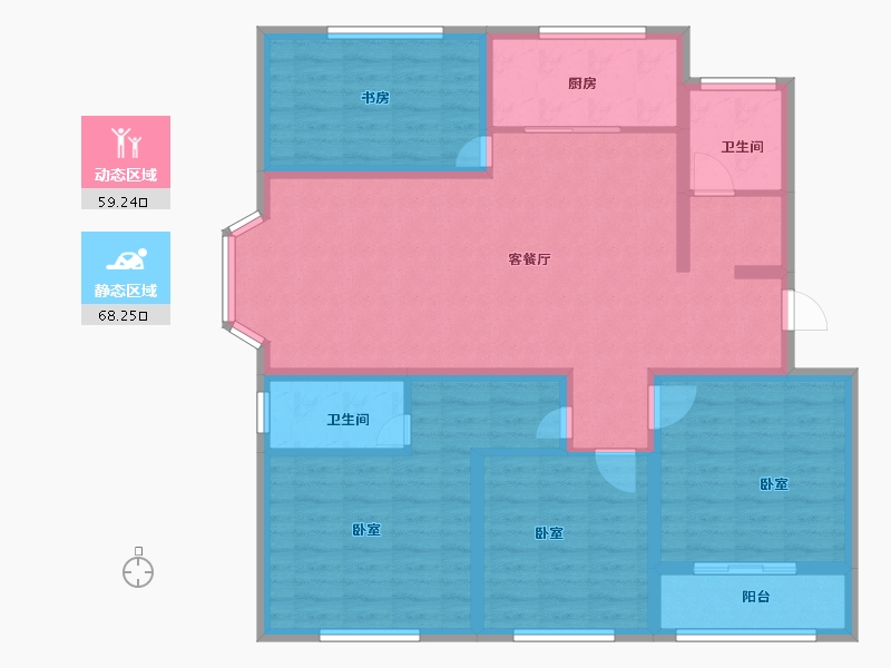 山东省-菏泽市-东明大洋福邸-114.00-户型库-动静分区