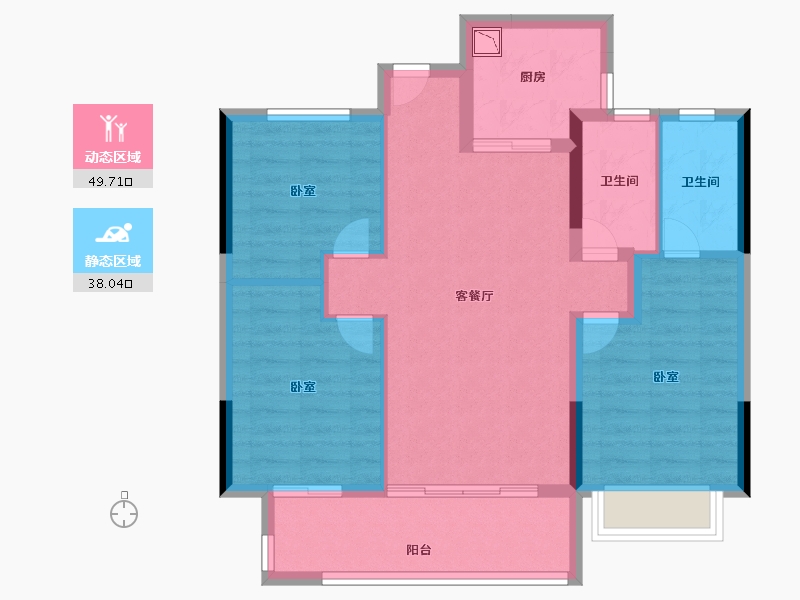 福建省-莆田市-联发世茂云图-78.36-户型库-动静分区