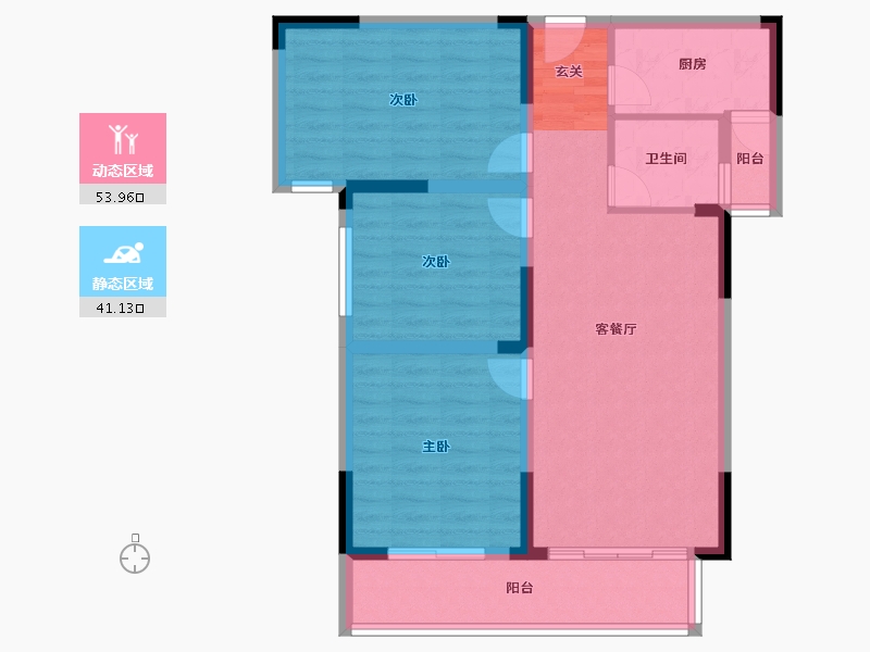 安徽省-滁州市-花开富贵紫云府-85.00-户型库-动静分区