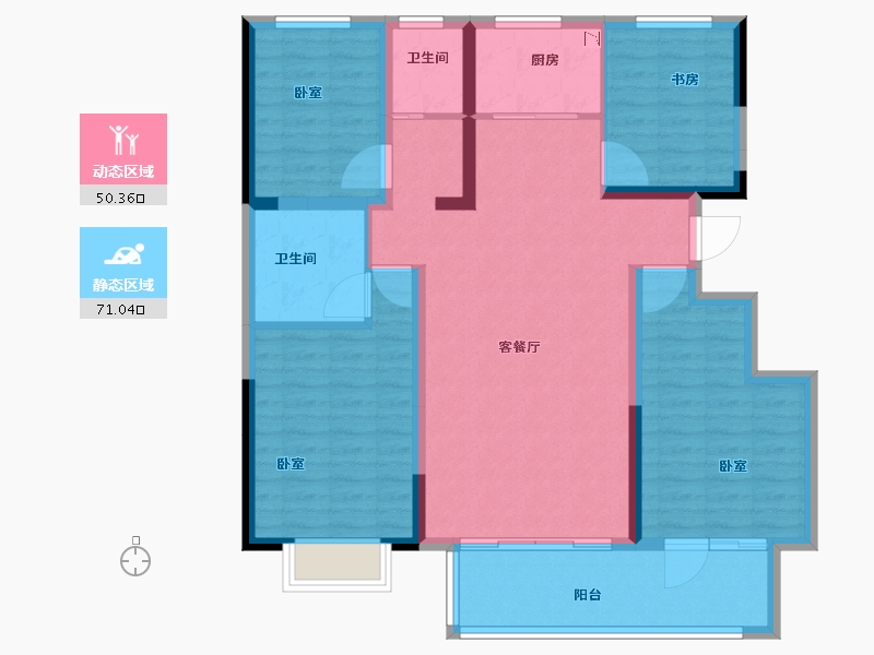 山东省-菏泽市-阜丰君悦城-109.01-户型库-动静分区