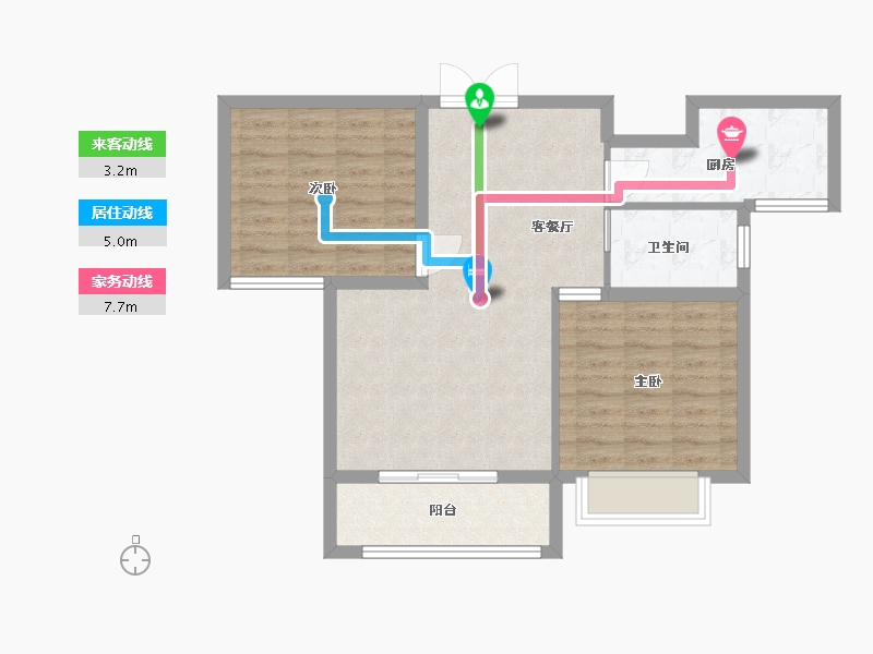 山东省-潍坊市-世纪阳光城市广场-70.40-户型库-动静线