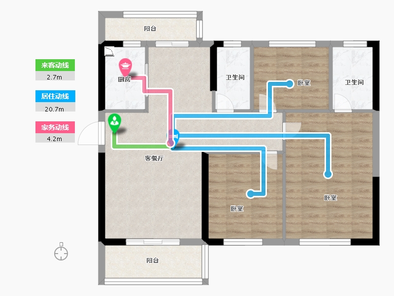 福建省-宁德市-天润·紫金郡-82.00-户型库-动静线