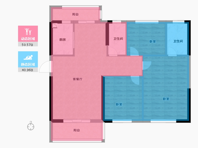 福建省-宁德市-天润·紫金郡-82.00-户型库-动静分区