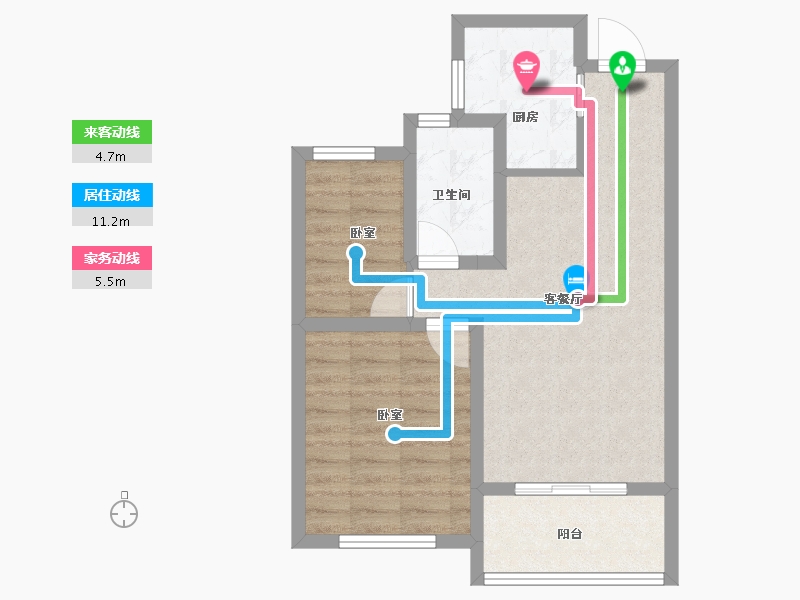 浙江省-杭州市-南樾府-58.01-户型库-动静线