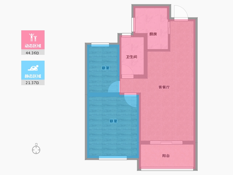 浙江省-杭州市-南樾府-58.01-户型库-动静分区